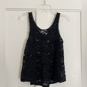Nordstrom Double Zero Black Lace Tank Top